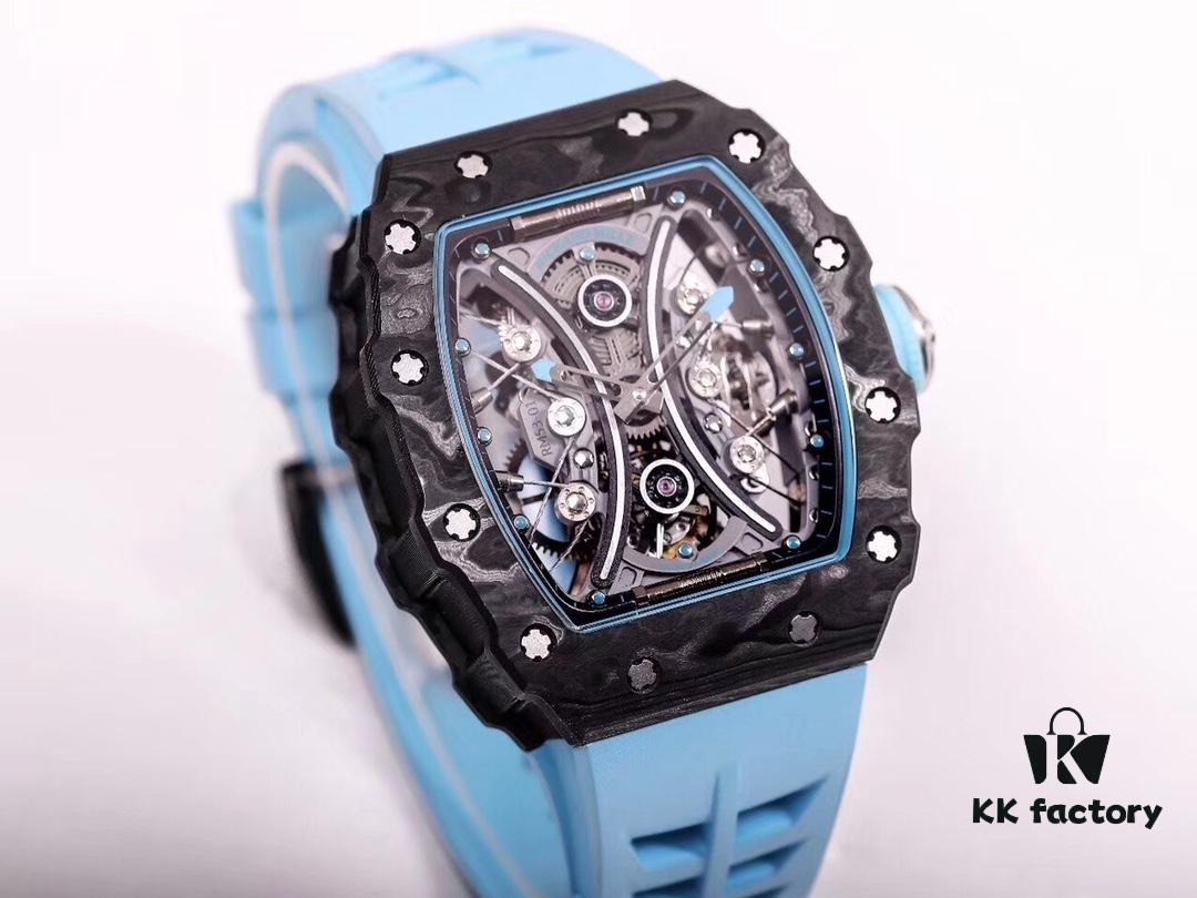 6931a82fccd8ab3d7af9c9aa JB Richard Mille RM53-01 Upgraded Version Men's Watch - Carbon Fiber Case with Genuine Tourbillon Movement