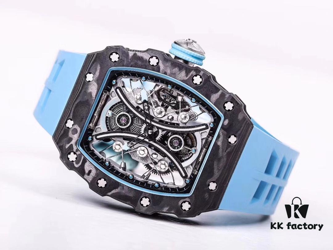 6931a82fccd8ab3d7af9c9ae JB Richard Mille RM53-01 Upgraded Version Men's Watch - Carbon Fiber Case with Genuine Tourbillon Movement