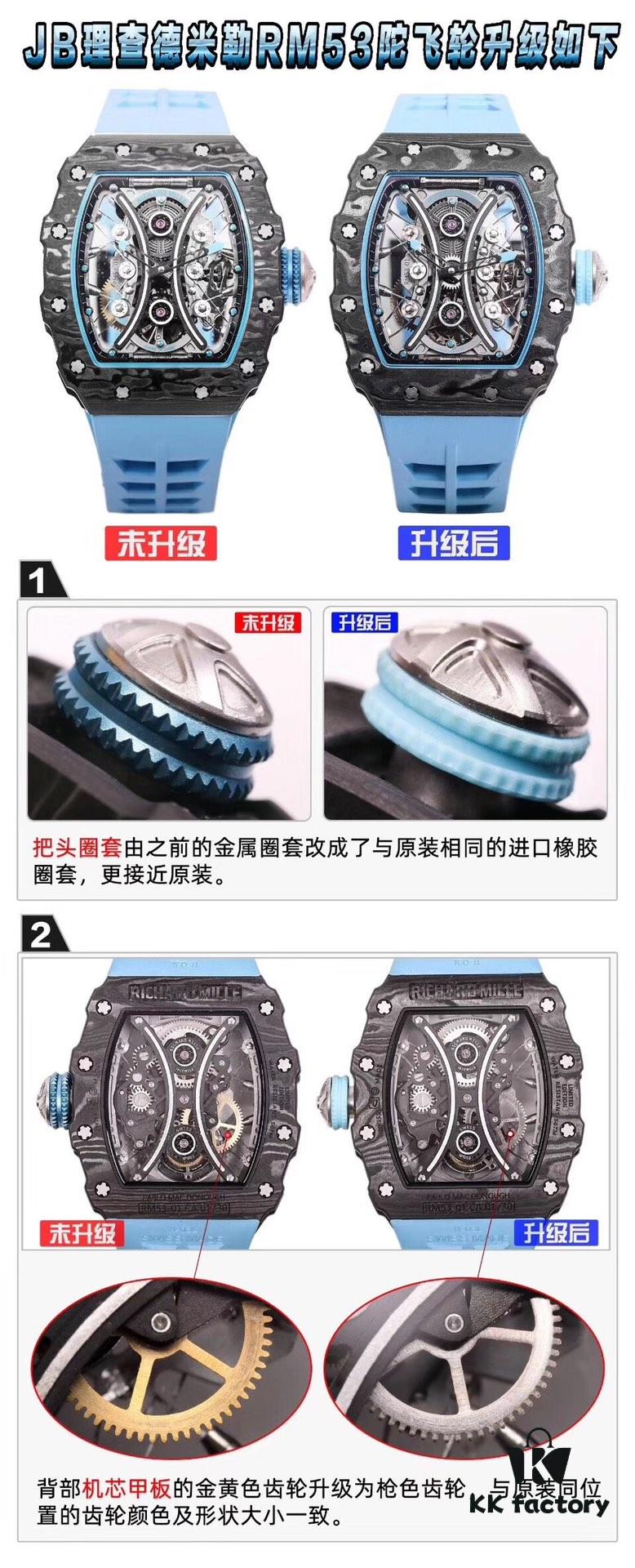 6931a82fccd8ab3d7af9c9b0 JB Richard Mille RM53-01 Upgraded Version Men's Watch - Carbon Fiber Case with Genuine Tourbillon Movement