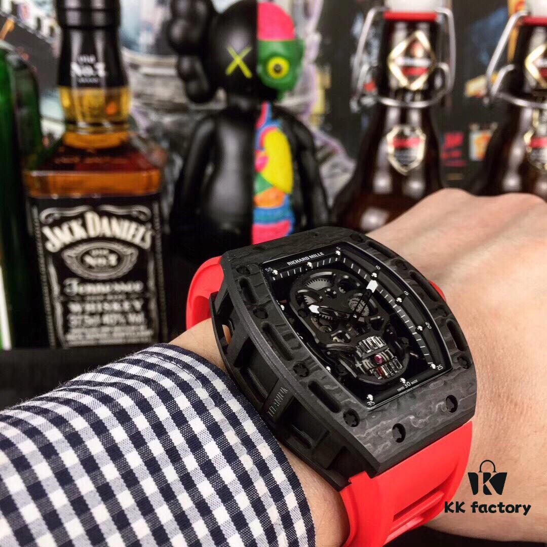 6931a830ccd8ab3d7af9c9b3 Richard Mille RM052 Series Latest Skull Carbon Fiber Upgrade Edition, Skeleton Design with Carbon Fiber Case and Original Imported Mechanical Movement