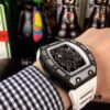 6931a831ccd8ab3d7af9c9ce Richard Mille RM055 Series New Diamond-Set Bezel with Original Carbon Fiber Texture