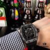 6931a831ccd8ab3d7af9c9d2 Richard Mille RM055 Series New Diamond-Set Bezel with Original Carbon Fiber Texture