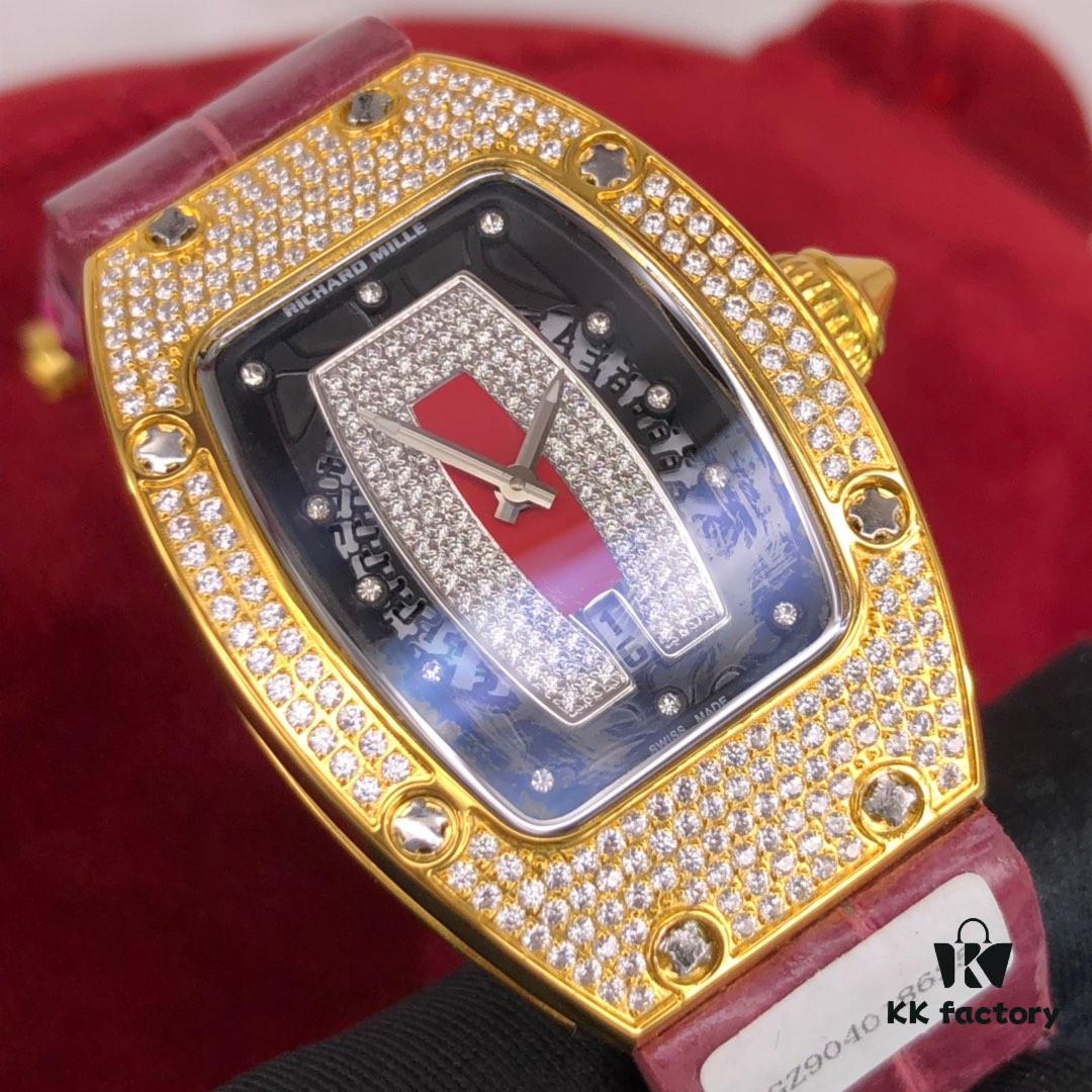 6931a834ccd8ab3d7af9c9f9 Women's Richard Miller Red Lip Watch with 24K Gold Plating