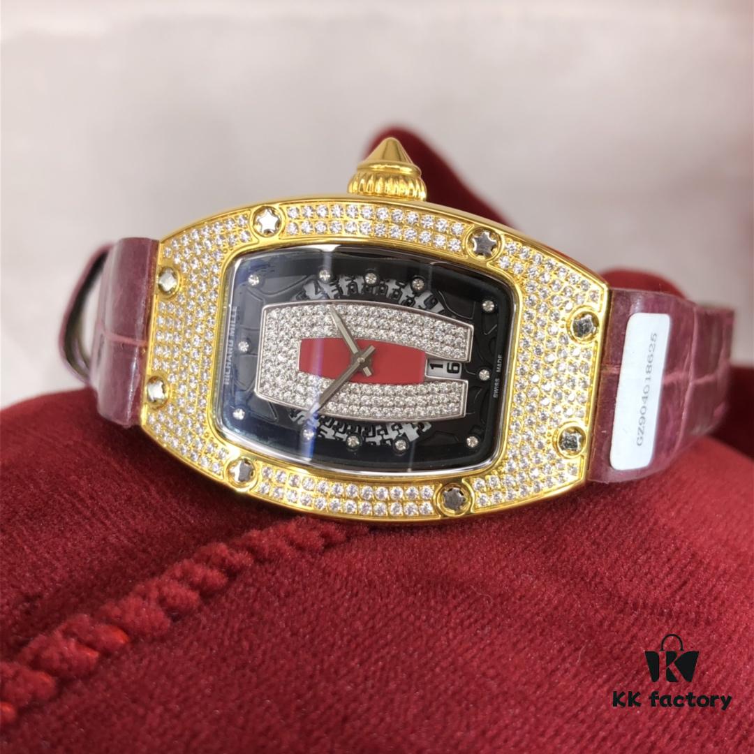 6931a834ccd8ab3d7af9c9fa Women's Richard Miller Red Lip Watch with 24K Gold Plating