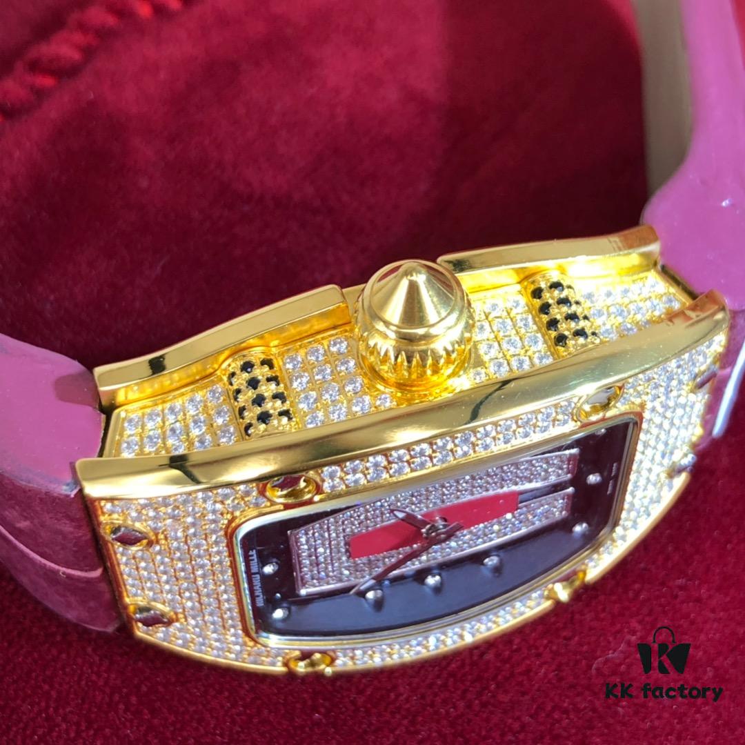 6931a834ccd8ab3d7af9c9fd Women's Richard Miller Red Lip Watch with 24K Gold Plating