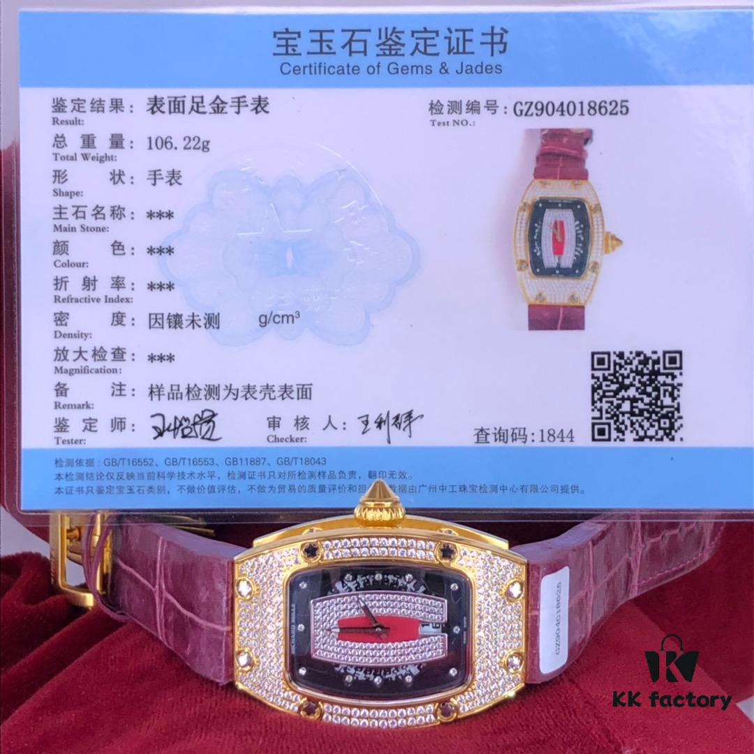 6931a834ccd8ab3d7af9ca01 Women's Richard Miller Red Lip Watch with 24K Gold Plating