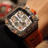 6931a837ccd8ab3d7af9ca2b Richard Mille RM11-03 Elevated to Artistic Excellence, Premium Carbon Fiber Case with Grand Date, Chronograph, Flyback/Reverse Jump Multi-Function Automatic Movement, Imported Rubber Strap with Original Folding Clasp, 50x40mm – Exemplifying Richard Mill's Luxury and Timeless Heritage