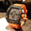 6931a837ccd8ab3d7af9ca2c Richard Mille RM11-03 Elevated to Artistic Excellence, Premium Carbon Fiber Case with Grand Date, Chronograph, Flyback/Reverse Jump Multi-Function Automatic Movement, Imported Rubber Strap with Original Folding Clasp, 50x40mm – Exemplifying Richard Mill's Luxury and Timeless Heritage