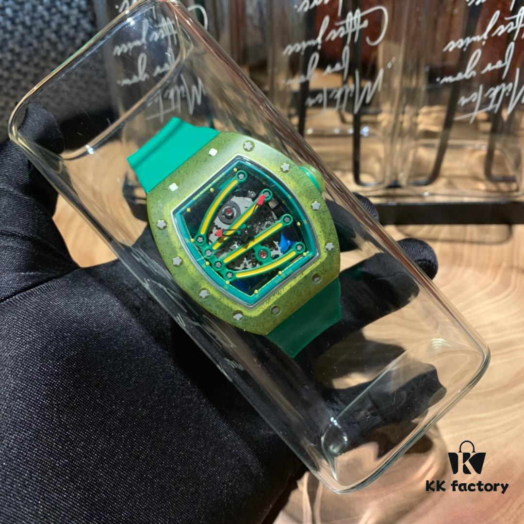 6931a838ccd8ab3d7af9ca44 Richard Mille RM59-01 in Imported Green-Yellow Special Polymer, Skeleton Automatic Movement with Mineral Tempered Glass