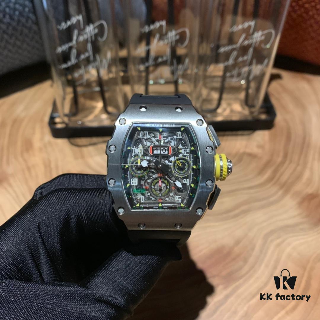 Richard Mille RM011 Elevated to a New Level of Artistry, Perfect Craftsmanship with Large Date Chronograph Flyback/Retour Envol Multi-Function Automatic Mechanical Movement Based on ETA7750