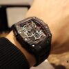 6931a83dccd8ab3d7af9ca93 Richard Mille Richard Miller Watch with Carbon Fiber Case, 43*50mm, Waterproof Strap with Original Folding Clasp, Bold and Unique Dial Design for the Individual