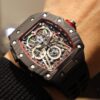 6931a83dccd8ab3d7af9ca96 Richard Mille Richard Miller Watch with Carbon Fiber Case, 43*50mm, Waterproof Strap with Original Folding Clasp, Bold and Unique Dial Design for the Individual