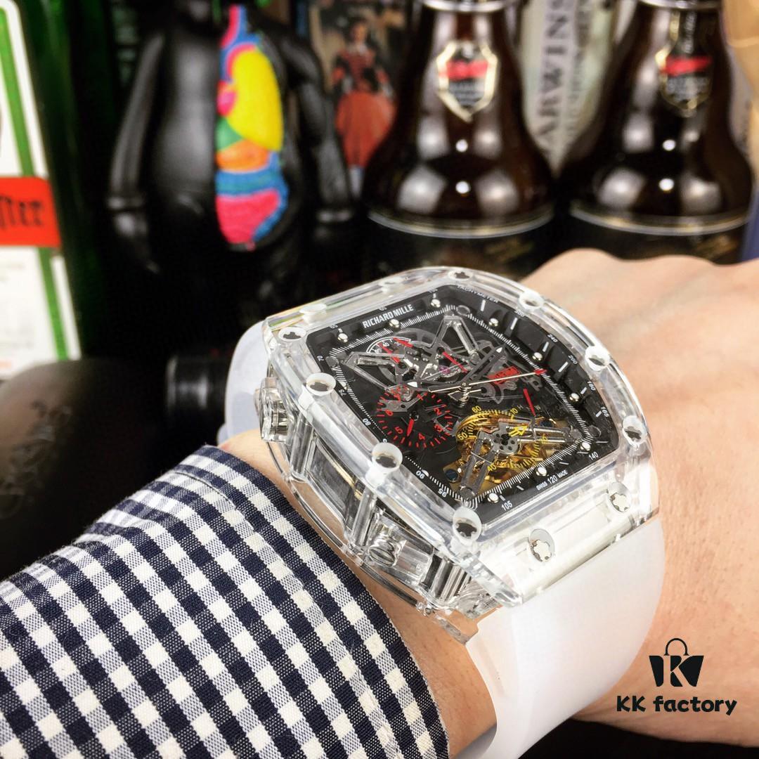 6931a83dccd8ab3d7af9ca9d Richard Mille RM011-FM Series Limited Edition Fully Transparent Multi-Function Mechanical Watch