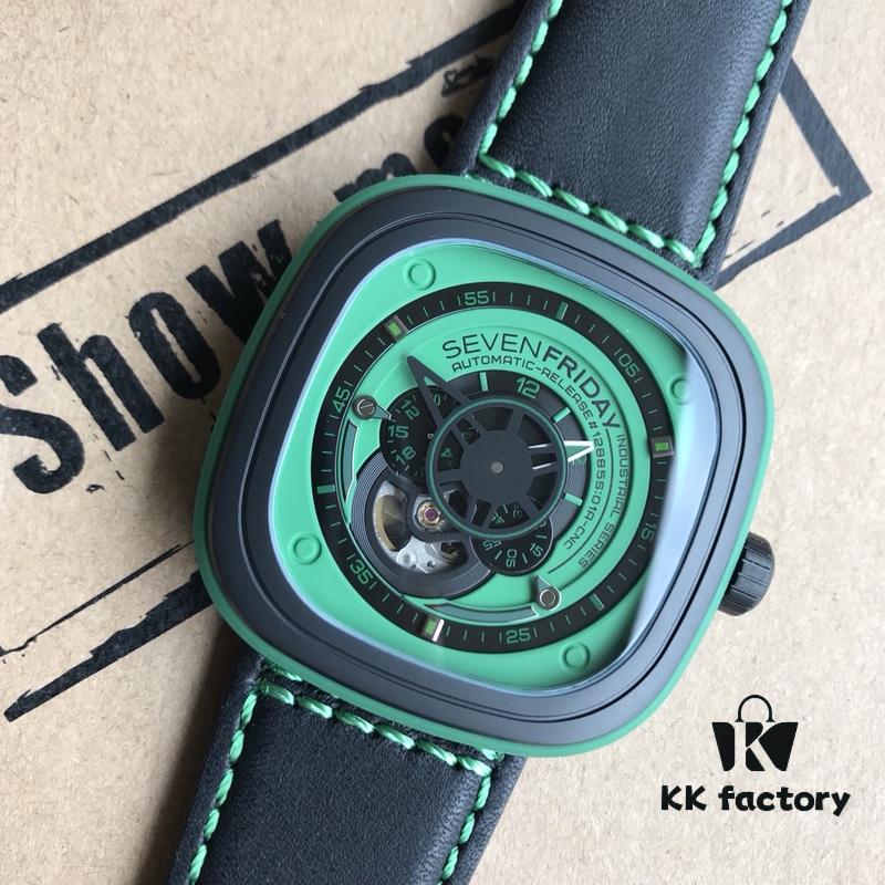 6931a84cccd8ab3d7af9cb98 Sevenfriday Automatic Mechanical Men's Watch, Model B-5, Case Size 47*47mm, Factory-Original Components, Comes with Original Retail Box and Factory Rubber Strap