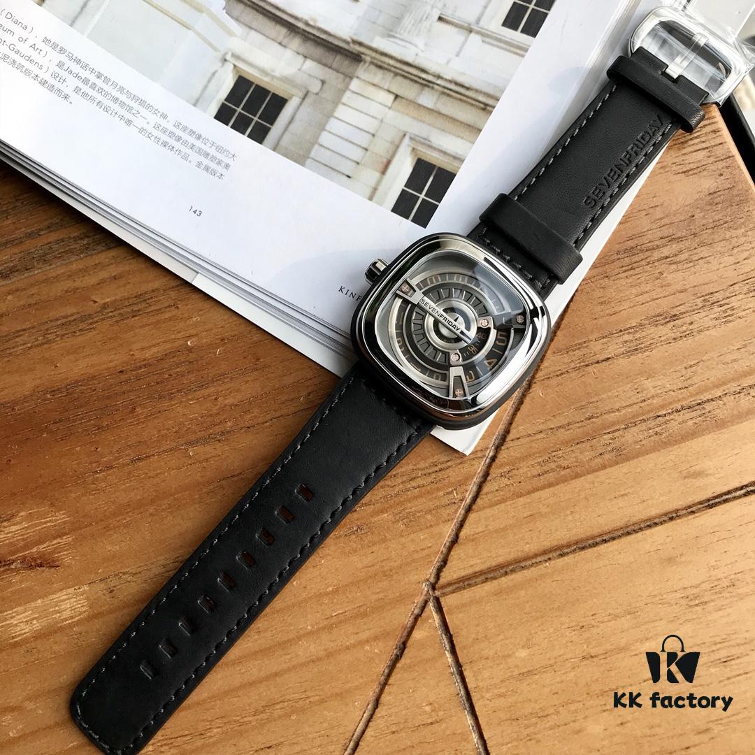6931a850ccd8ab3d7af9cbd8 SEVENFRIDAY Seven Fridays M1/03 Movement: Original Japanese Citizen 8215 Mechanical Movement, Dial: Reinforced Blue Light Glass, Strap: Imported Calf Leather, Material: Premium 316 Stainless Steel, Case Size: 47mm x 47mm, High-End Market Quality, Precision Craftsmanship, Full Series with NFC Function