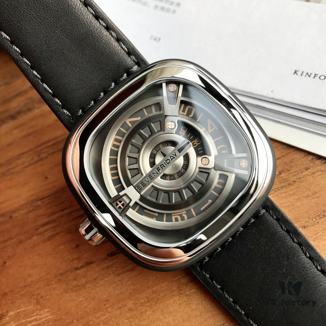 6931a850ccd8ab3d7af9cbd9 SEVENFRIDAY Seven Fridays M1/03 Movement: Original Japanese Citizen 8215 Mechanical Movement, Dial: Reinforced Blue Light Glass, Strap: Imported Calf Leather, Material: Premium 316 Stainless Steel, Case Size: 47mm x 47mm, High-End Market Quality, Precision Craftsmanship, Full Series with NFC Function