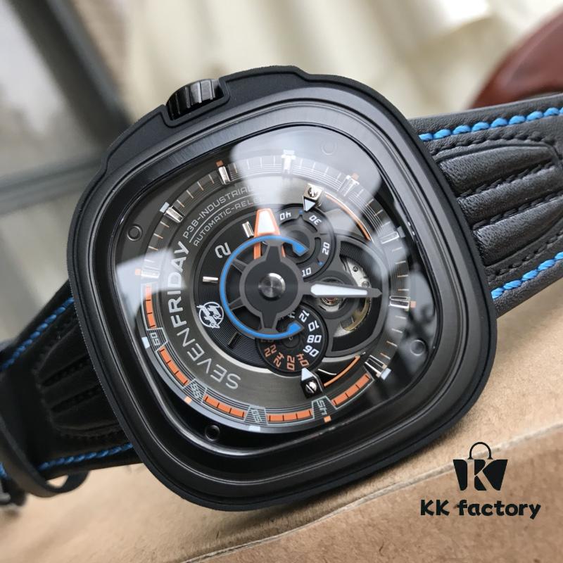 6931a851ccd8ab3d7af9cbe7 New Arrival in Stock! SevenFriday SF-B/02 Bullrush Really 2017 Limited Edition Luxury Watch with Unique Disc Design Replacing Hands, 3D Full Appearance