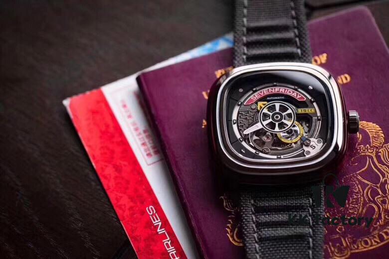 6931a852ccd8ab3d7af9cbf8 New Arrival SevenFriday, Only Original Factory Stock! Model S1/3, ~47mm Diameter, Genuine Mechanical Movement, Multi-Layer 3D Dial, Sharp Edges, Fully Polished Bezel, Matte Blue Case with Gray Canvas Strap, Highly Stylish, Comes with Original Packaging and an Additional Original Black Silicone Strap!