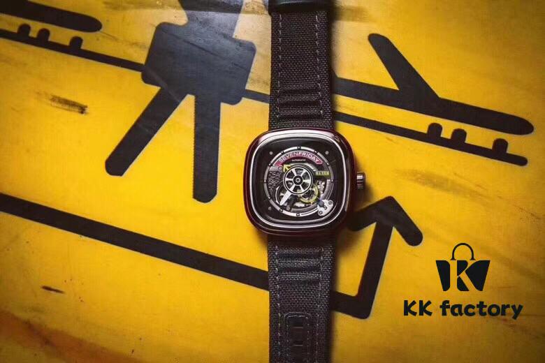6931a852ccd8ab3d7af9cbf9 New Arrival SevenFriday, Only Original Factory Stock! Model S1/3, ~47mm Diameter, Genuine Mechanical Movement, Multi-Layer 3D Dial, Sharp Edges, Fully Polished Bezel, Matte Blue Case with Gray Canvas Strap, Highly Stylish, Comes with Original Packaging and an Additional Original Black Silicone Strap!