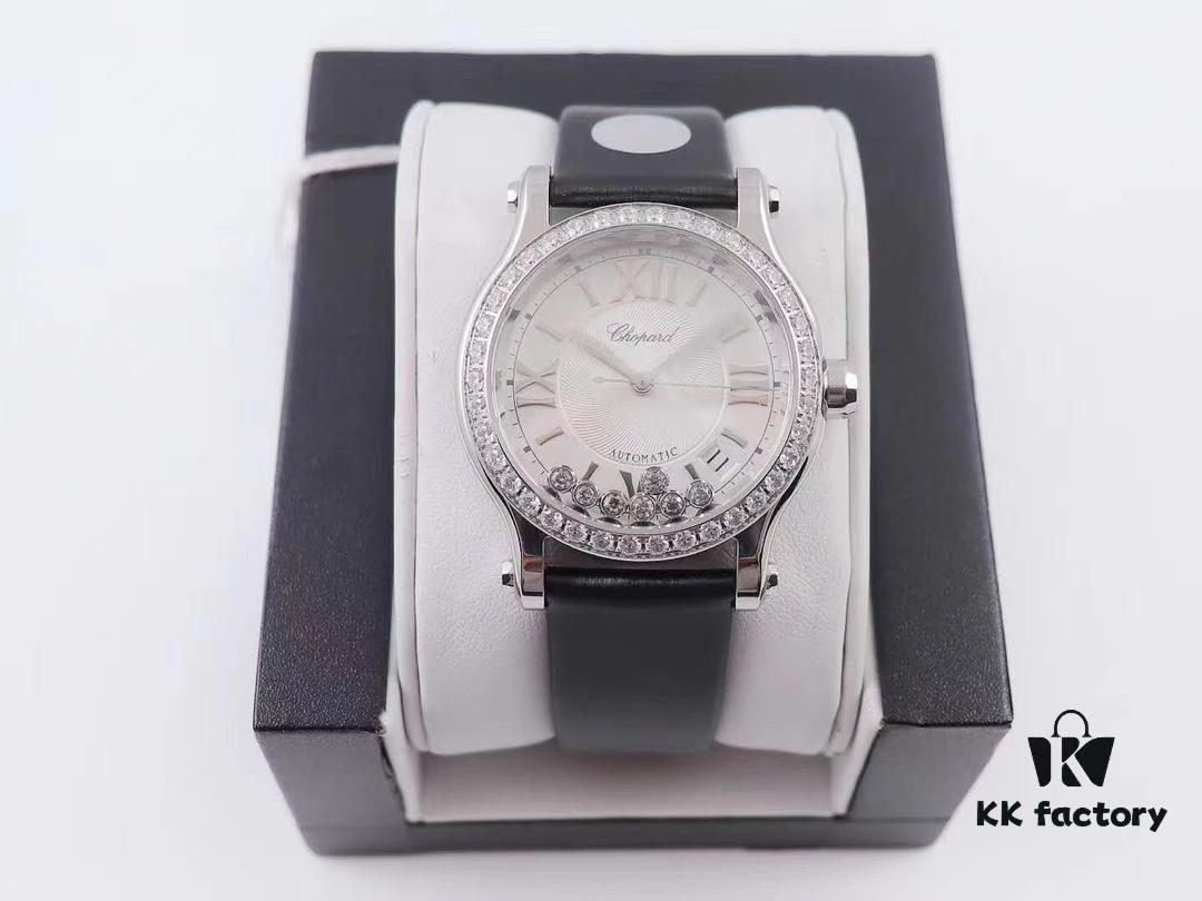 6931a854ccd8ab3d7af9cc1b YF Authentic Mold New Release Chopard Happy Diamonds 278559-3003 with Handcrafted Silk Strap Exuding Unmistakable Luxury