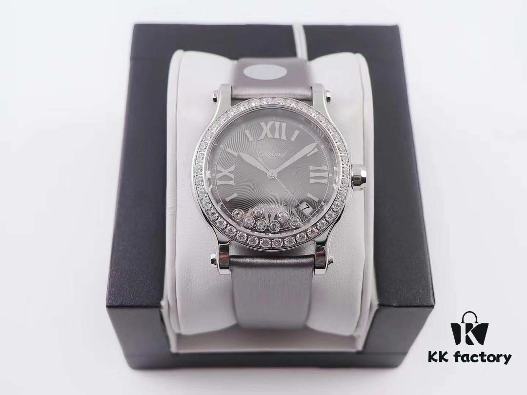 6931a854ccd8ab3d7af9cc1c YF Authentic Mold New Release Chopard Happy Diamonds 278559-3003 with Handcrafted Silk Strap Exuding Unmistakable Luxury