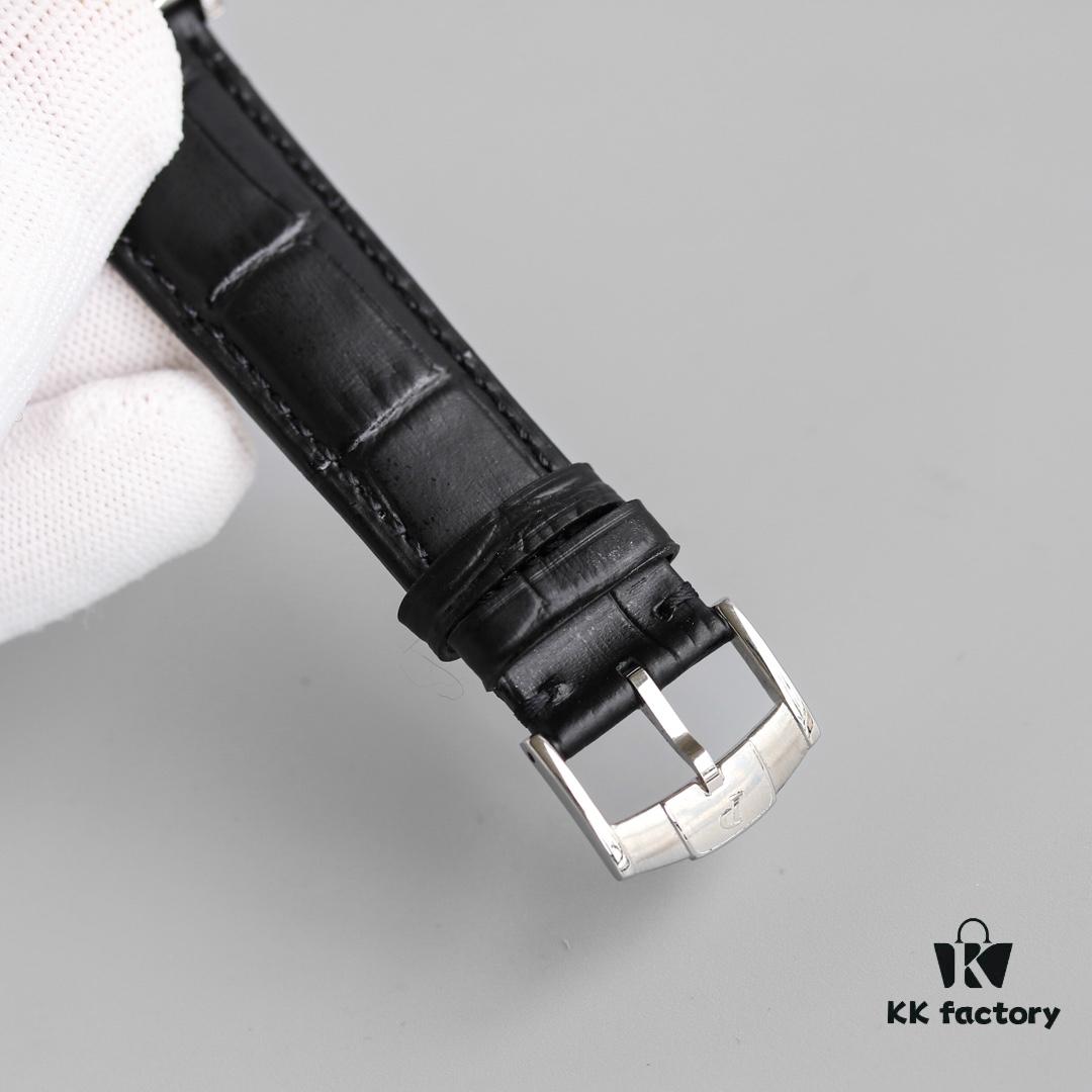 6931a858ccd8ab3d7af9cc63 Piaget Altiplano Series Men's Leather Strap Watch with Baguette and Round Diamonds