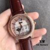 6931a85cccd8ab3d7af9cc9e Authentic Taiwan-made 1:1 Piaget Emperador Rectangular Watch, 42mm Diameter, 18K Rose Gold Case with 136 Round Brilliant Diamonds (Approx. 2.6 Carats), White Mother-of-Pearl Dial Set with 164 Round Brilliant Diamonds (Approx. 0.4 Carats) and 18K Rose Gold Hour Markers, Sapphire Crystal Transparent Case Back, Equipped with Piaget 850P Self-winding Mechanical Movement Featuring Small Seconds, Date and Dual Time Zone Display