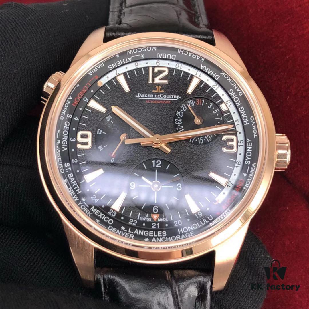 6931a870ccd8ab3d7af9cde8 JL Jaeger LeCoultre Geophysic Geographic World Time Watch - Blue-Black Gradient and Full Black Dial, Sapphire Crystal, 936A/1 Automatic Movement