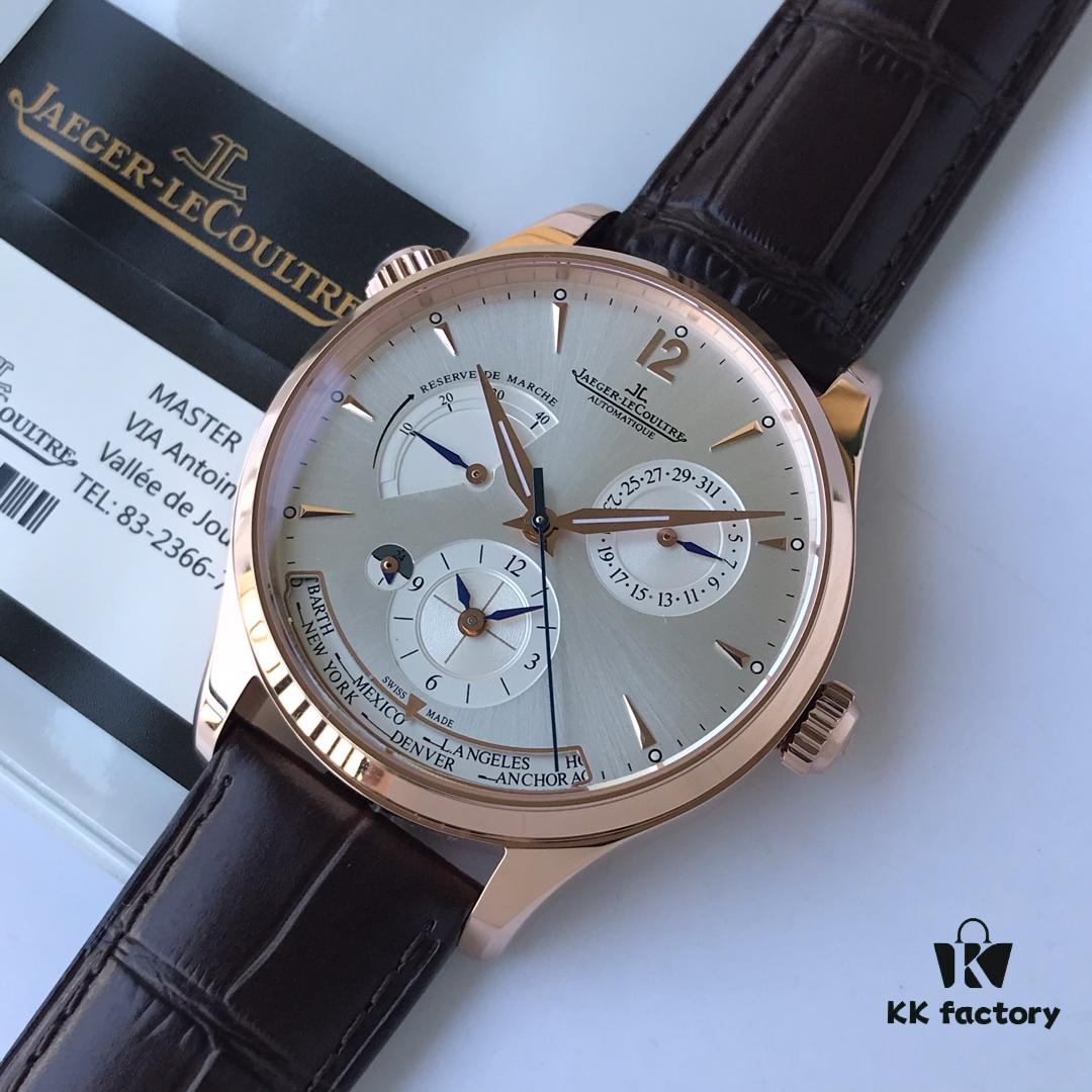 6931a872ccd8ab3d7af9ce04 TWA Factory V2 Upgraded Version #39495 | Highest Market Version JL Jaeger LeCoultre 'Geophysicist Master' Multifunction Watch with Cal.939A Movement, 42mm 316L Stainless Steel Case, Date Display, Dual Time Zone, Power Reserve Indicator