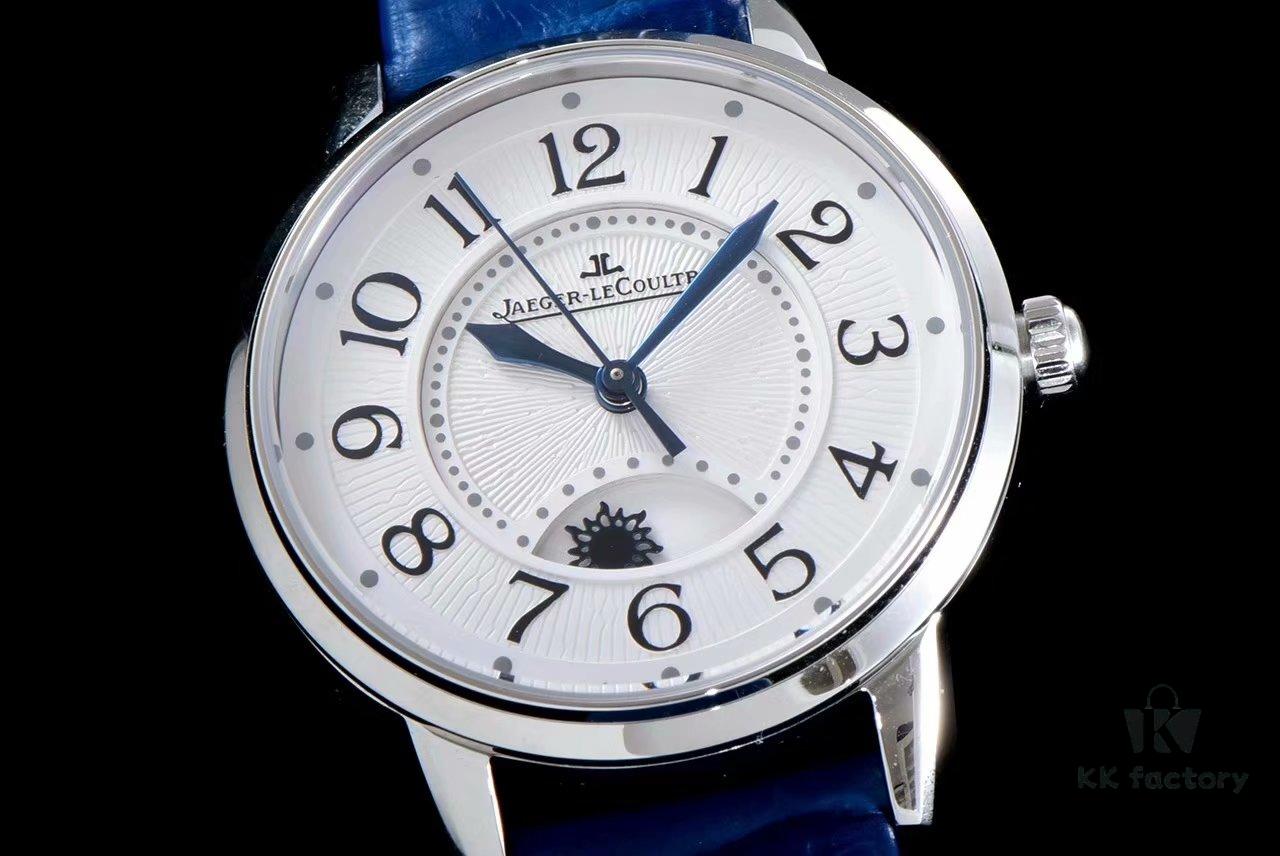 6931a876ccd8ab3d7af9ce4b BF Fine Collection Jaeger LeCoultre Rendez-Vous Series Upgraded Version Released with Imported Italian Cow Leather Strap, Top-Quality Blued Steel Hands, Equipped with Modified Imported 9015 Movement Replacing Original Cal.898A Automatic Self-Winding Movement (No Additional Plate), Featuring Day-Night Display, Diameter: 34mm, Thickness: 10mm
