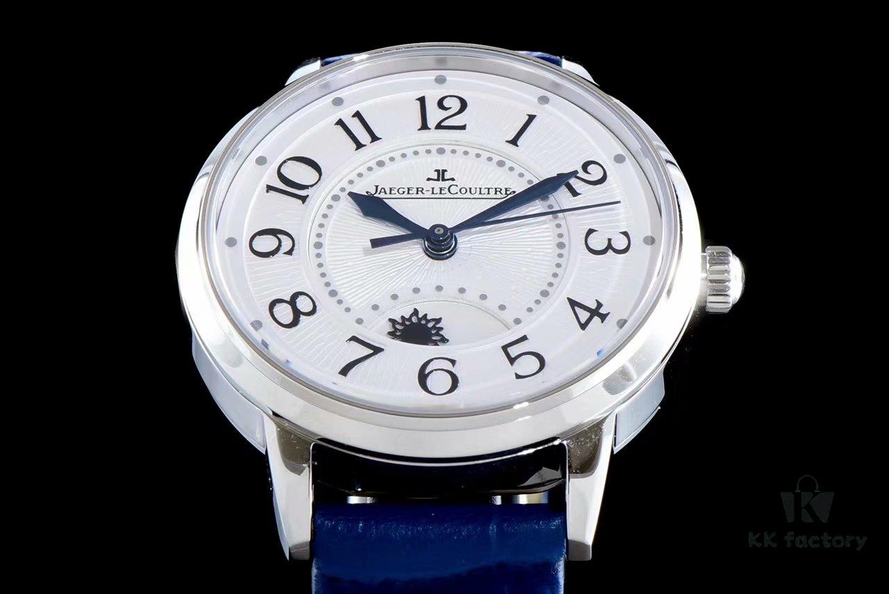 6931a877ccd8ab3d7af9ce4d BF Fine Collection Jaeger LeCoultre Rendez-Vous Series Upgraded Version Released with Imported Italian Cow Leather Strap, Top-Quality Blued Steel Hands, Equipped with Modified Imported 9015 Movement Replacing Original Cal.898A Automatic Self-Winding Movement (No Additional Plate), Featuring Day-Night Display, Diameter: 34mm, Thickness: 10mm