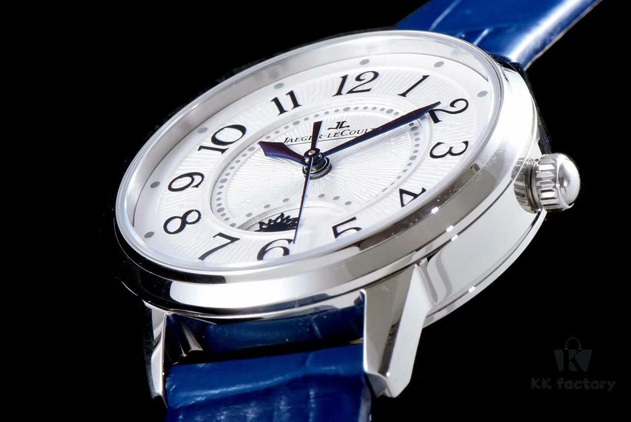 6931a877ccd8ab3d7af9ce4e BF Fine Collection Jaeger LeCoultre Rendez-Vous Series Upgraded Version Released with Imported Italian Cow Leather Strap, Top-Quality Blued Steel Hands, Equipped with Modified Imported 9015 Movement Replacing Original Cal.898A Automatic Self-Winding Movement (No Additional Plate), Featuring Day-Night Display, Diameter: 34mm, Thickness: 10mm