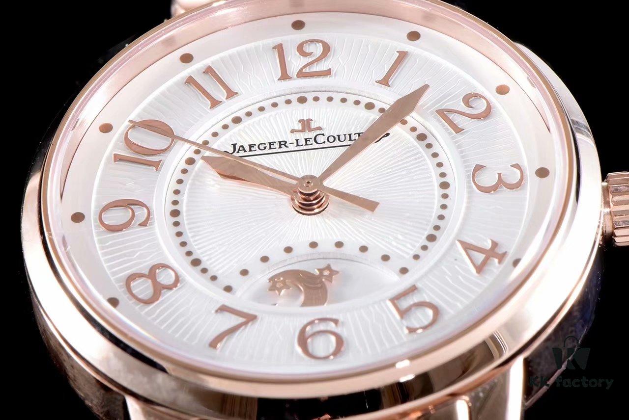 6931a877ccd8ab3d7af9ce57 BF Fine V2 Edition Jaeger Rendez-Vous Series Automatic Mechanical Ladies' Watch with Imported Italian Cow Leather Strap, Top-Quality Blued Steel Hands, Equipped with Modified 9015 Movement (Without Additional Plate) Mimicking Original Cal.898A Automatic Self-Winding Movement, Featuring Day-Night Display, Diameter: 34mm, Thickness: 10mm