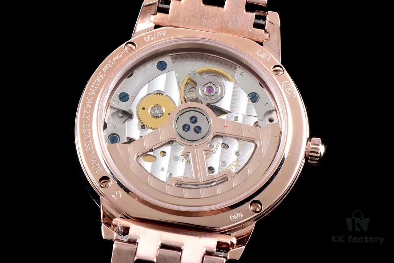 6931a877ccd8ab3d7af9ce5b BF Fine V2 Edition Jaeger Rendez-Vous Series Automatic Mechanical Ladies' Watch with Imported Italian Cow Leather Strap, Top-Quality Blued Steel Hands, Equipped with Modified 9015 Movement (Without Additional Plate) Mimicking Original Cal.898A Automatic Self-Winding Movement, Featuring Day-Night Display, Diameter: 34mm, Thickness: 10mm