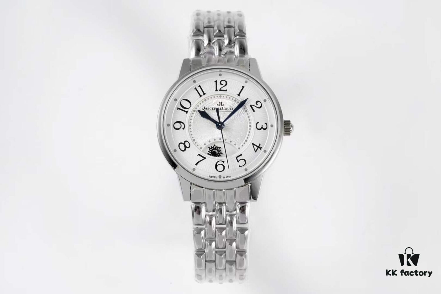 6931a878ccd8ab3d7af9ce65 BF Fine Collection Jaeger LeCoultre Rendez-Vous Series with Imported 316L Stainless Steel Bracelet, Top-Quality Blued Steel Hands, Equipped with Modified Imported 9015 Movement Simulating Original Cal. 898A Automatic Self-Winding Movement (Without Additional Plate), Featuring Day-Night Display, Diameter: 34mm, Thickness: 10mm