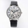 6931a879ccd8ab3d7af9ce6e BF Fine Collection Jaeger LeCoultre Rendez-Vous Series with Imported Italian Cowhide Strap, Top-Grade Blued Steel Hands, Equipped with Modified 9015 Movement Replacing Original Cal.898A Automatic Self-Winding Movement (No Additional Bridge Plate), Featuring Day-Night Display, Diameter: 34mm, Thickness: 10mm