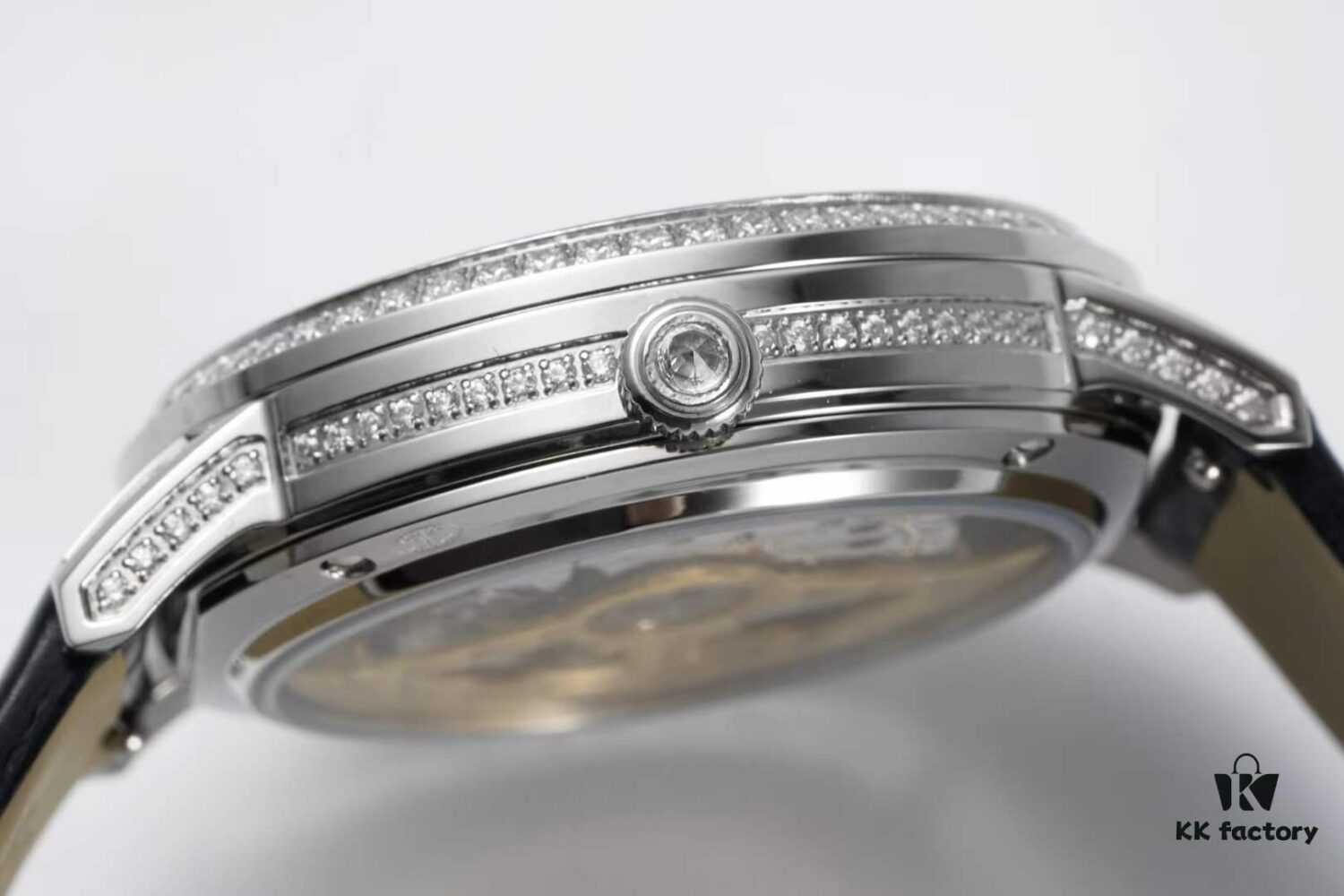 6931a879ccd8ab3d7af9ce73 BF Fine Collection Jaeger LeCoultre Rendez-Vous Series with Imported Italian Cowhide Strap, Top-Grade Blued Steel Hands, Equipped with Modified 9015 Movement Replacing Original Cal.898A Automatic Self-Winding Movement (No Additional Bridge Plate), Featuring Day-Night Display, Diameter: 34mm, Thickness: 10mm