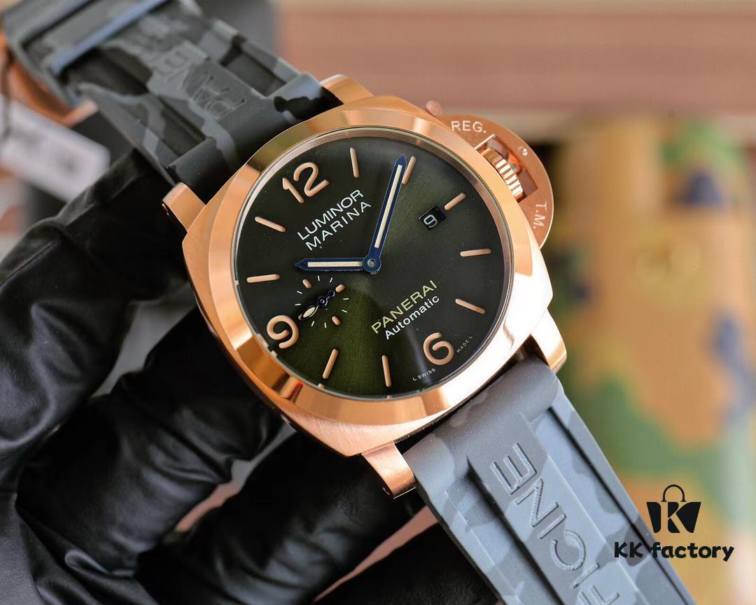 6931a880ccd8ab3d7af9ceeb Panerai PANERAI Arc-coated Glass 44mm*16mm Automatic Mechanical Watch with Camouflage Rubber Strap and Original Buckle