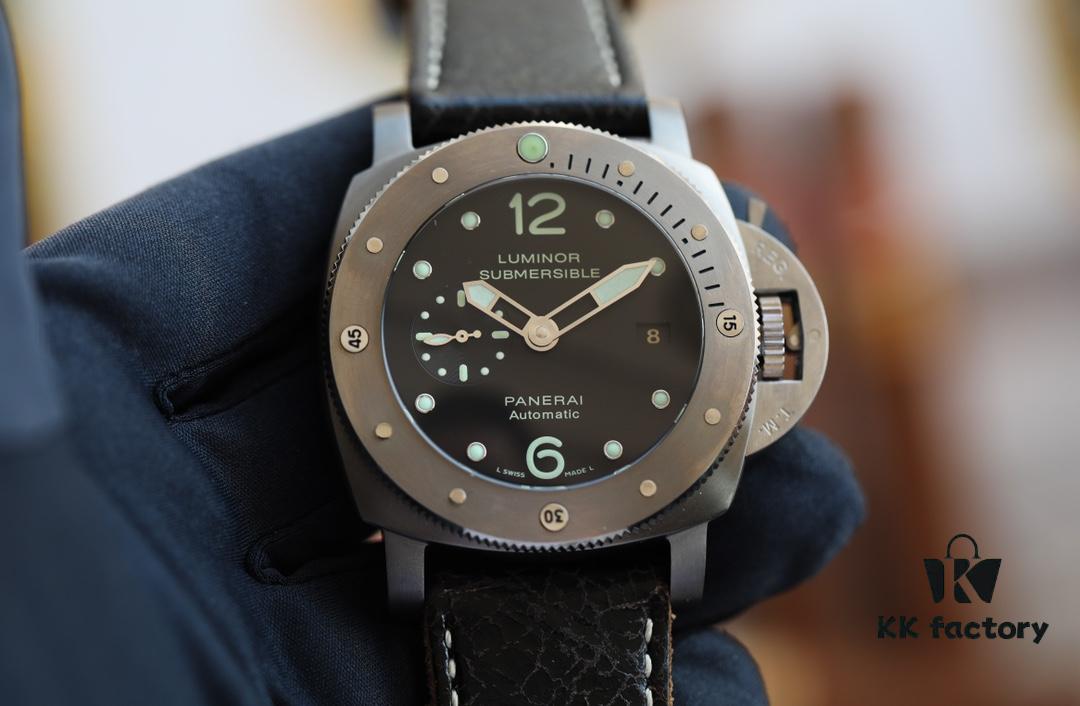 6931a884ccd8ab3d7af9cf2a Panerai PANERAI Arc-shaped Coated Glass 47mm*16mm Full Grain Leather Strap with Original Pin Buckle Fully Automatic Mechanical Movement Bronze/Titanium Case A Watch from the Tough Man