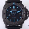 6931a889ccd8ab3d7af9cf8a VS Panerai SUBMERSIBLE Series Automatic Mechanical Diving Watch PAM01616 CARBOTECH Carbon Fiber Case Diving Countdown Bezel with Blue Scale Line Sapphire Crystal Screw-down Crown with Safety Bridge Titanium PVD Black Case Back with Engraved Submarine Pattern