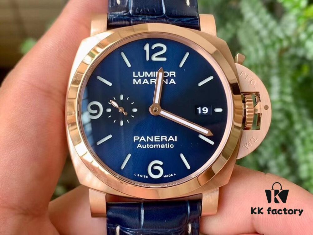 VS2020 New Arrival: 44MM 'Provocative Blue' Lumino Rosso Gold Panerai Watch PAM 1112
