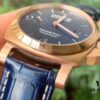 6931a88dccd8ab3d7af9cfc3 VS2020 New Arrival: 44MM 'Provocative Blue' Lumino Rosso Gold Panerai Watch PAM 1112