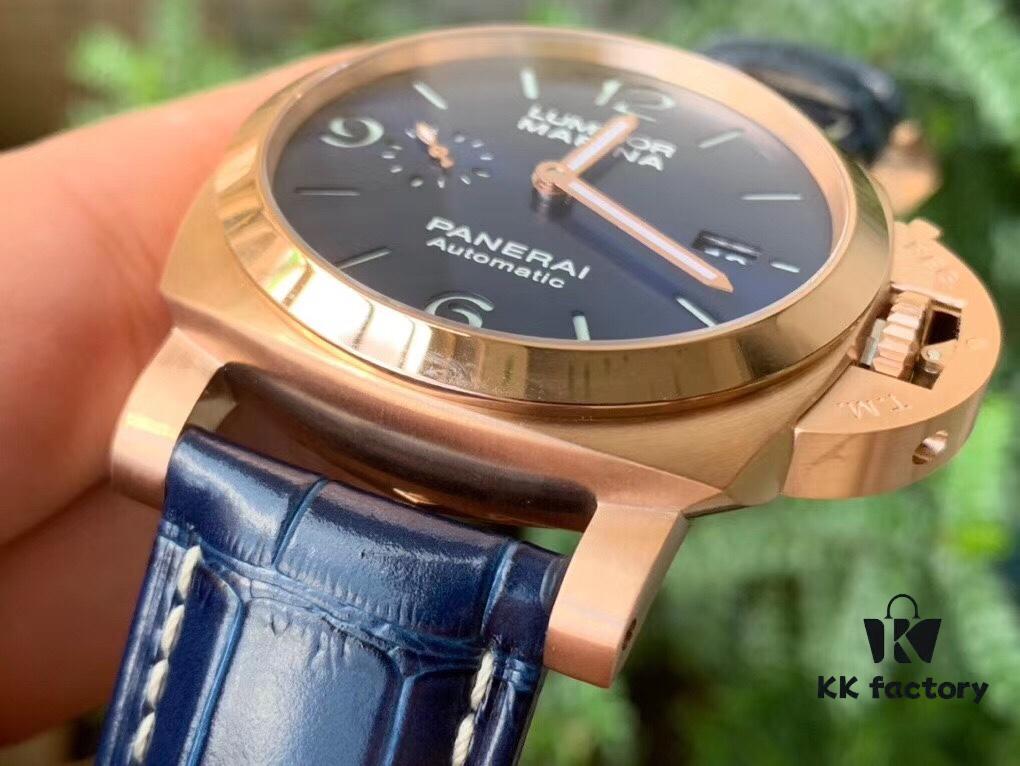 6931a88dccd8ab3d7af9cfc3 VS2020 New Arrival: 44MM 'Provocative Blue' Lumino Rosso Gold Panerai Watch PAM 1112