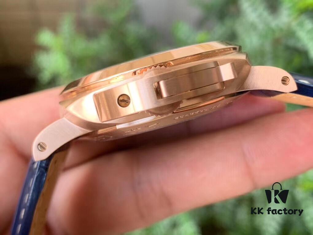 6931a88dccd8ab3d7af9cfc5 VS2020 New Arrival: 44MM 'Provocative Blue' Lumino Rosso Gold Panerai Watch PAM 1112