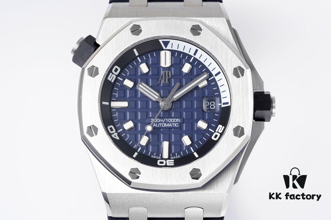 6931a899ccd8ab3d7af9d088 Audemars Piguet Diver - New Model 15720! 42mm x 14.2mm Stainless Steel Case with Anti-Reflective Sapphire Crystal, Black Ceramic Screw-Down Crown, Calibre 4308 Automatic Movement, 'Méga Tapisserie' Dial, Luminescent Markers, Rubber Strap