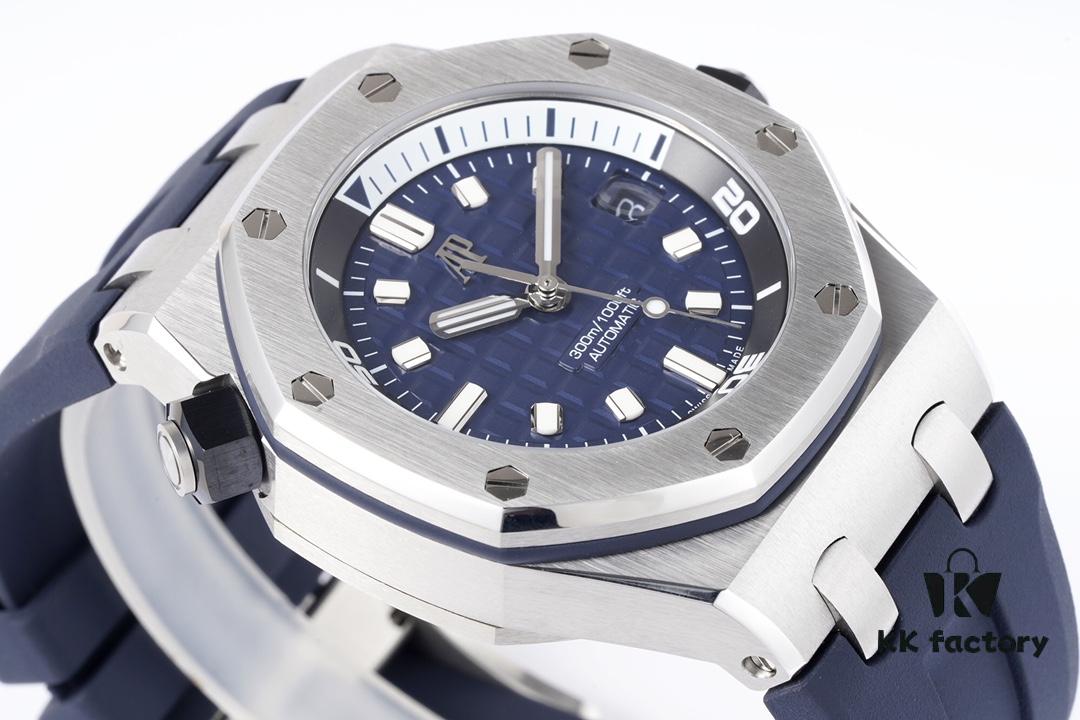 6931a899ccd8ab3d7af9d08a Audemars Piguet Diver - New Model 15720! 42mm x 14.2mm Stainless Steel Case with Anti-Reflective Sapphire Crystal, Black Ceramic Screw-Down Crown, Calibre 4308 Automatic Movement, 'Méga Tapisserie' Dial, Luminescent Markers, Rubber Strap