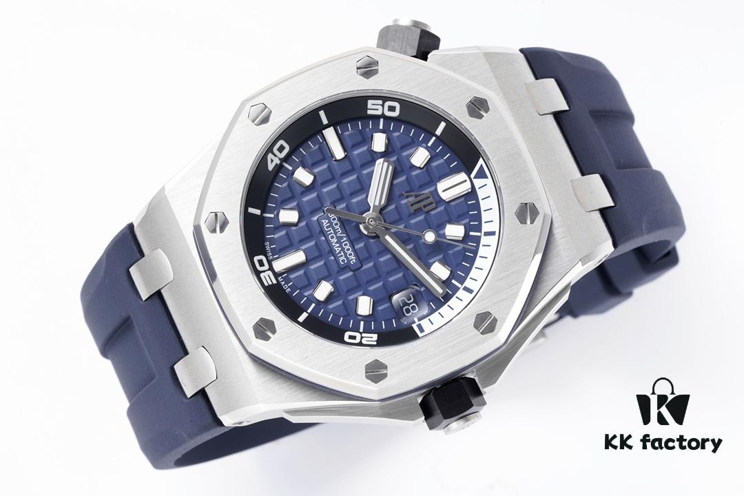 6931a899ccd8ab3d7af9d08c Audemars Piguet Diver - New Model 15720! 42mm x 14.2mm Stainless Steel Case with Anti-Reflective Sapphire Crystal, Black Ceramic Screw-Down Crown, Calibre 4308 Automatic Movement, 'Méga Tapisserie' Dial, Luminescent Markers, Rubber Strap