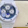 6931a8a0ccd8ab3d7af9d105 APS AP Royal Oak Series White Ceramic 26579 True Moon Phase Grande Tapisserie Dial 41mm Authentic Automatic Movement 5134 Slim 10.5mm Real Functions
