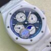 6931a8a0ccd8ab3d7af9d106 APS AP Royal Oak Series White Ceramic 26579 True Moon Phase Grande Tapisserie Dial 41mm Authentic Automatic Movement 5134 Slim 10.5mm Real Functions