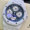 6931a8a1ccd8ab3d7af9d107 APS AP Royal Oak Series White Ceramic 26579 True Moon Phase Grande Tapisserie Dial 41mm Authentic Automatic Movement 5134 Slim 10.5mm Real Functions
